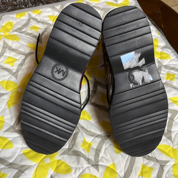 Michael Kors Haskell Crocodile Embossed Leather Combat Boot Size 5M New - Picture 9 of 13